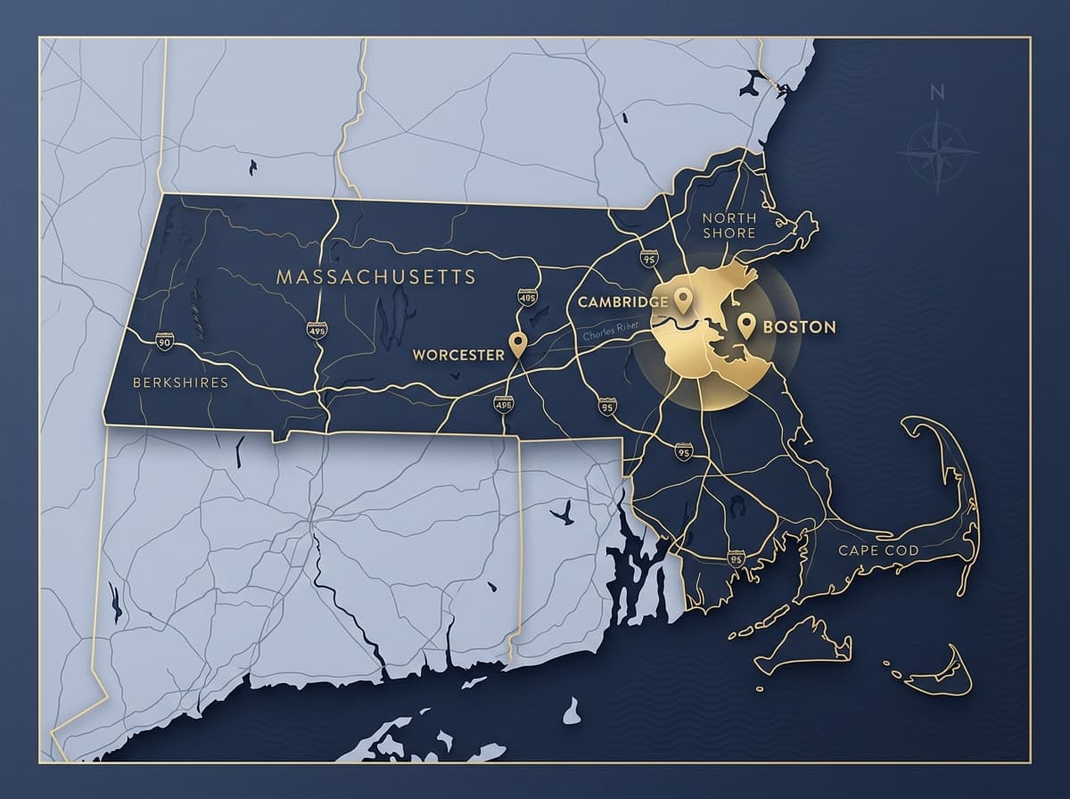 Boston Sprinters Massachusetts service area map