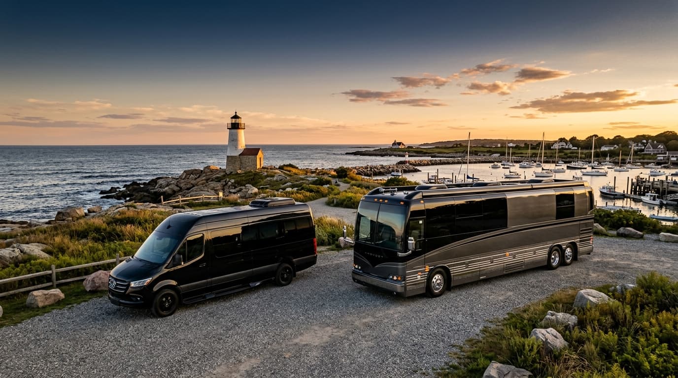 Boston Sprinters modern fleet of vans and coaches